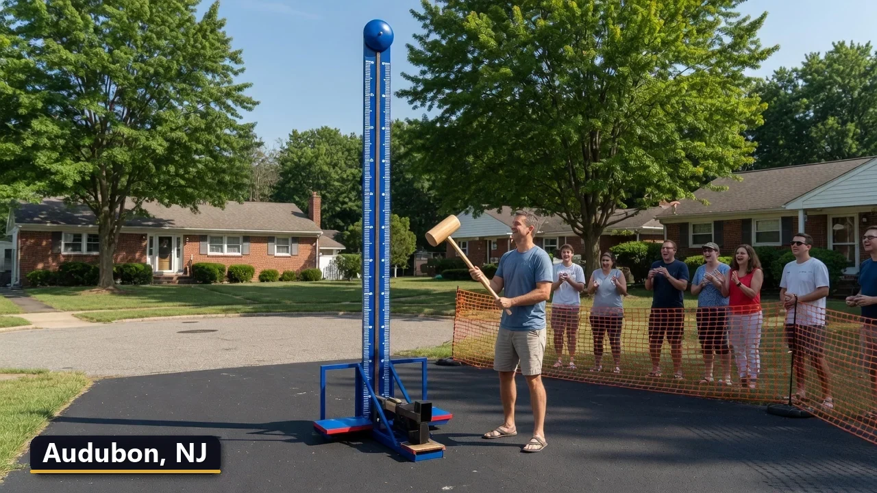 High striker carnival game rental in Audubon, New Jersey for field days, parties and events