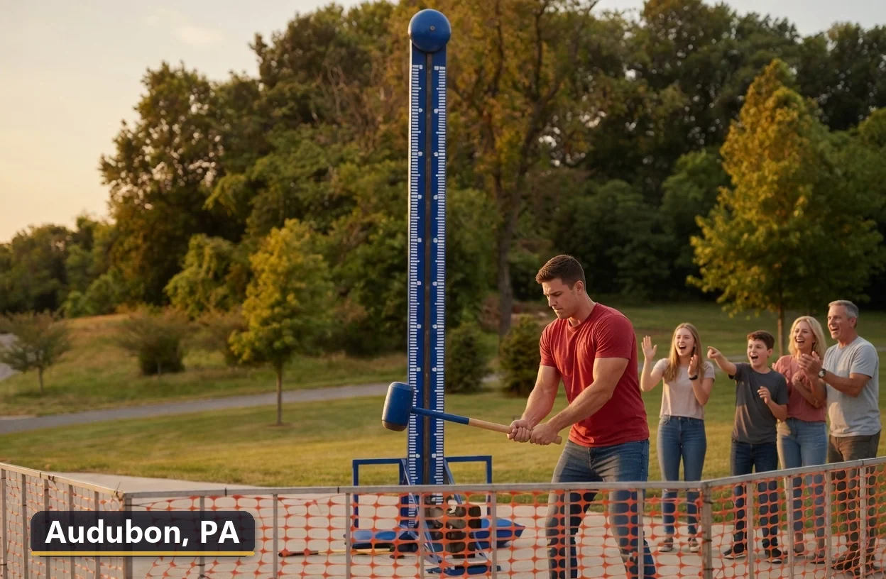 High striker carnival game rental in Audubon, Pennsylvania for field days, parties and events