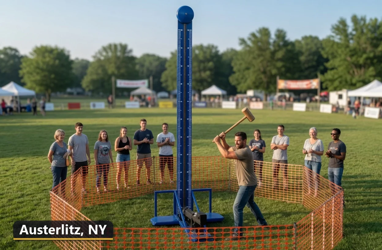 High striker carnival game rental in Austerlitz, New York for field days, parties and events