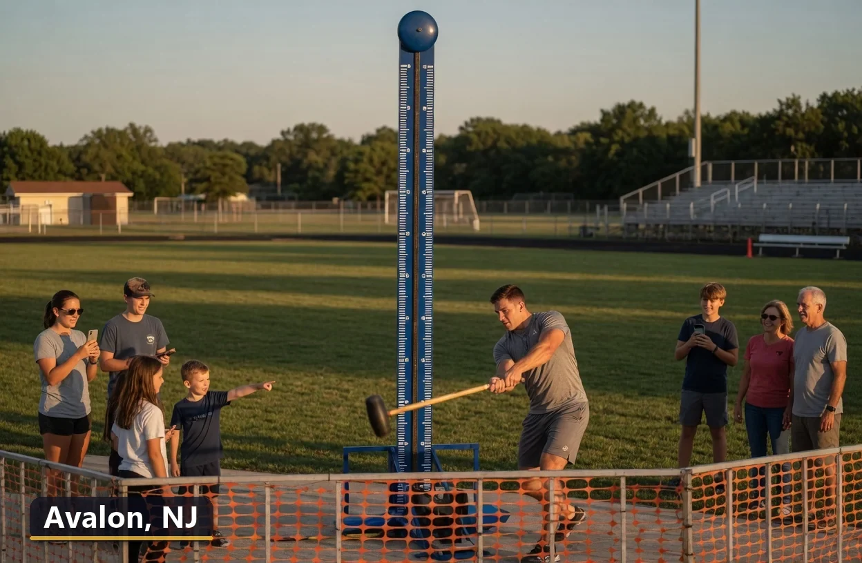 High striker carnival game rental in Avalon, New Jersey for field days, parties and events