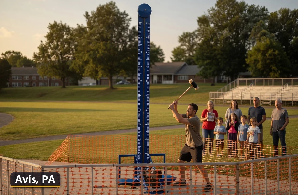 High striker carnival game rental in Avis, Pennsylvania for field days, parties and events