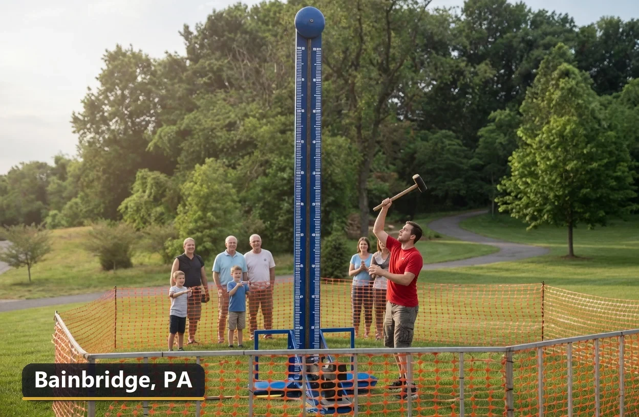 High striker carnival game rental in Bainbridge, Pennsylvania for field days, parties and events