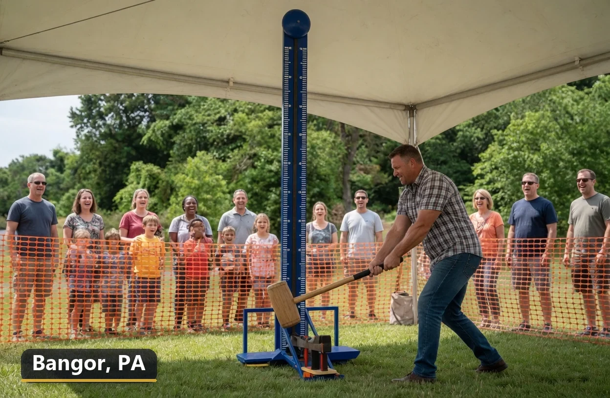 High striker carnival game rental in Bangor, Pennsylvania for field days, parties and events