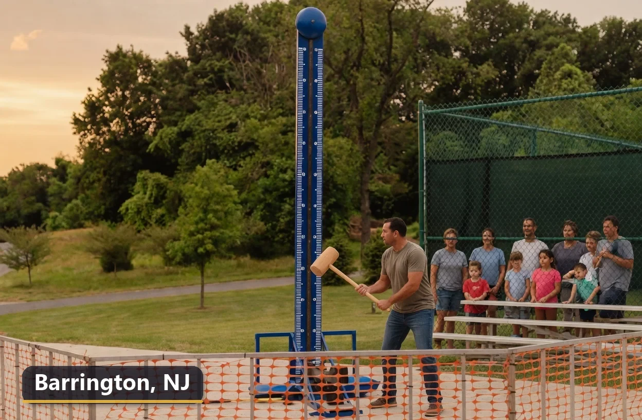 High striker carnival game rental in Barrington, New Jersey for field days, parties and events