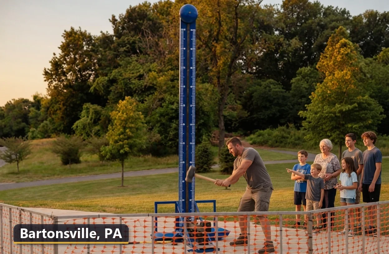 High striker carnival game rental in Bartonsville, Pennsylvania for field days, parties and events