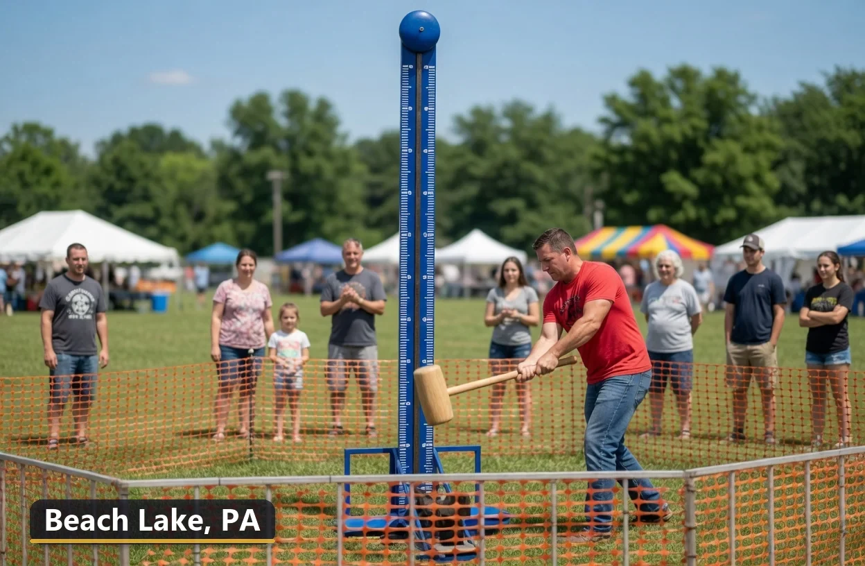 High striker carnival game rental in Beach Lake, Pennsylvania for field days, parties and events