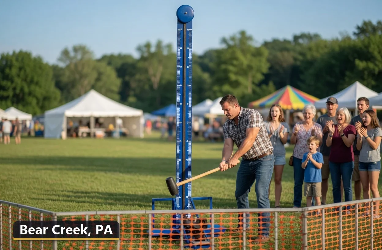 High striker carnival game rental in Bear Creek, Pennsylvania for field days, parties and events