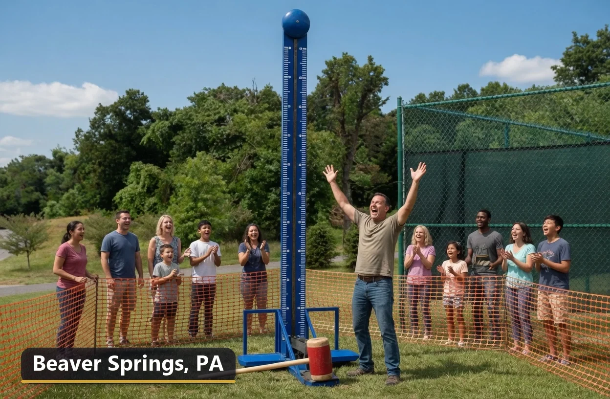 High striker carnival game rental in Beaver Springs, Pennsylvania for field days, parties and events
