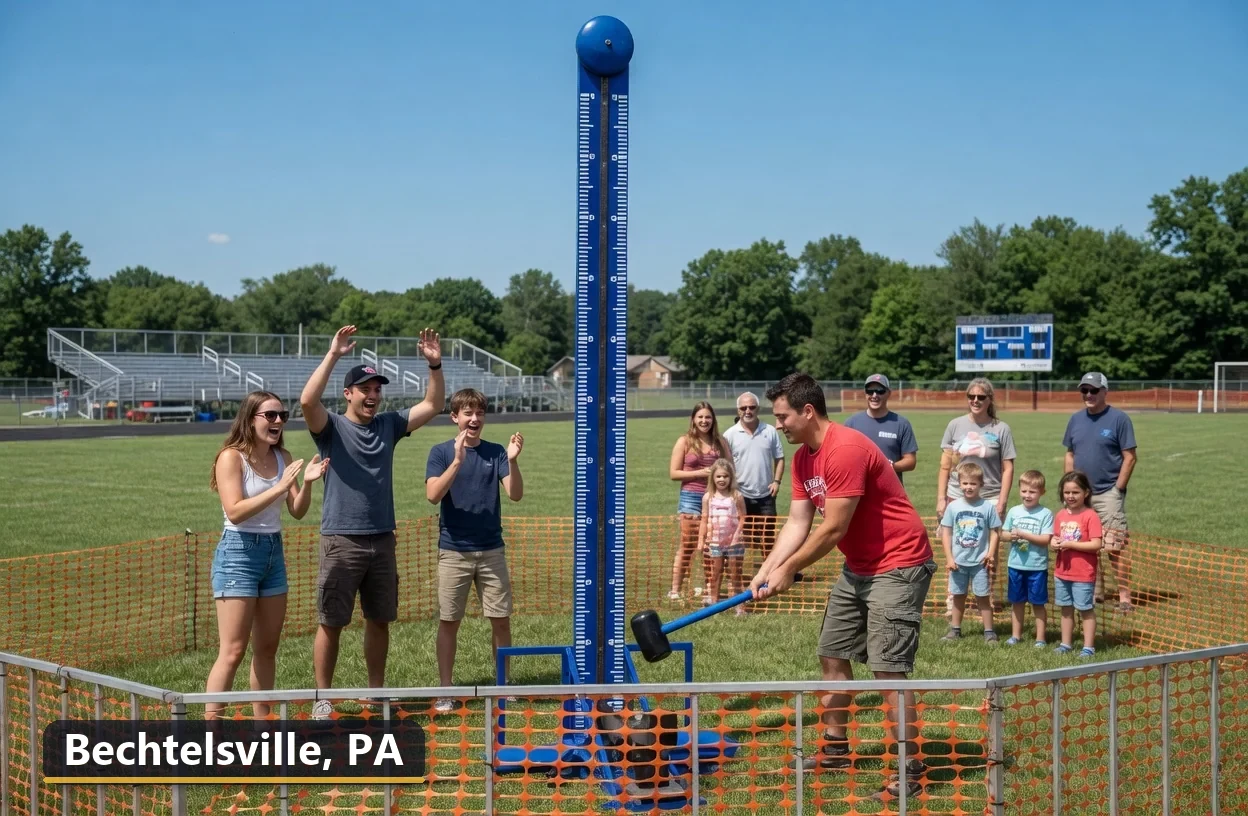 High striker carnival game rental in Bechtelsville, Pennsylvania for field days, parties and events