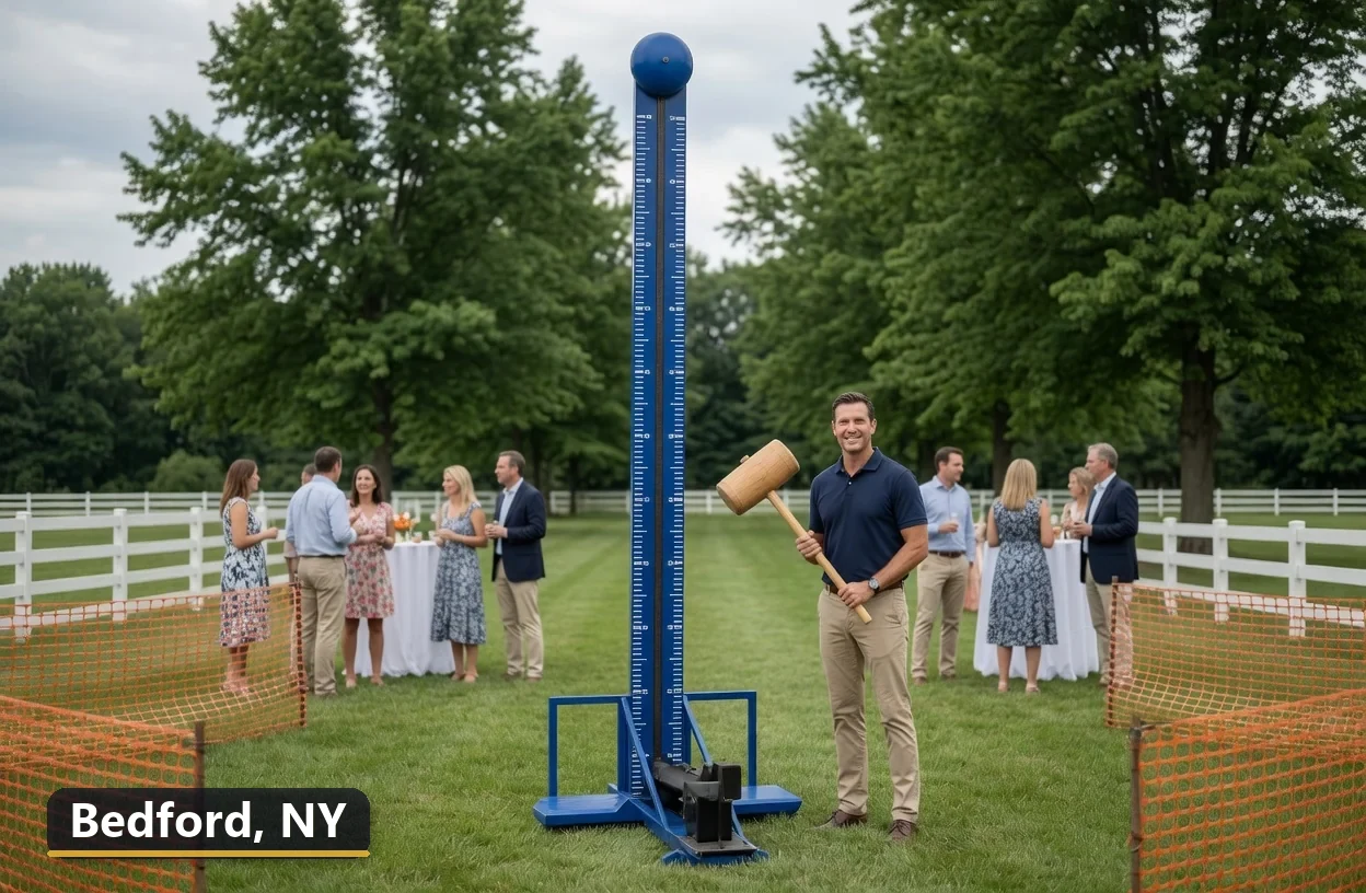High striker carnival game rental in Bedford, New York for field days, parties and events