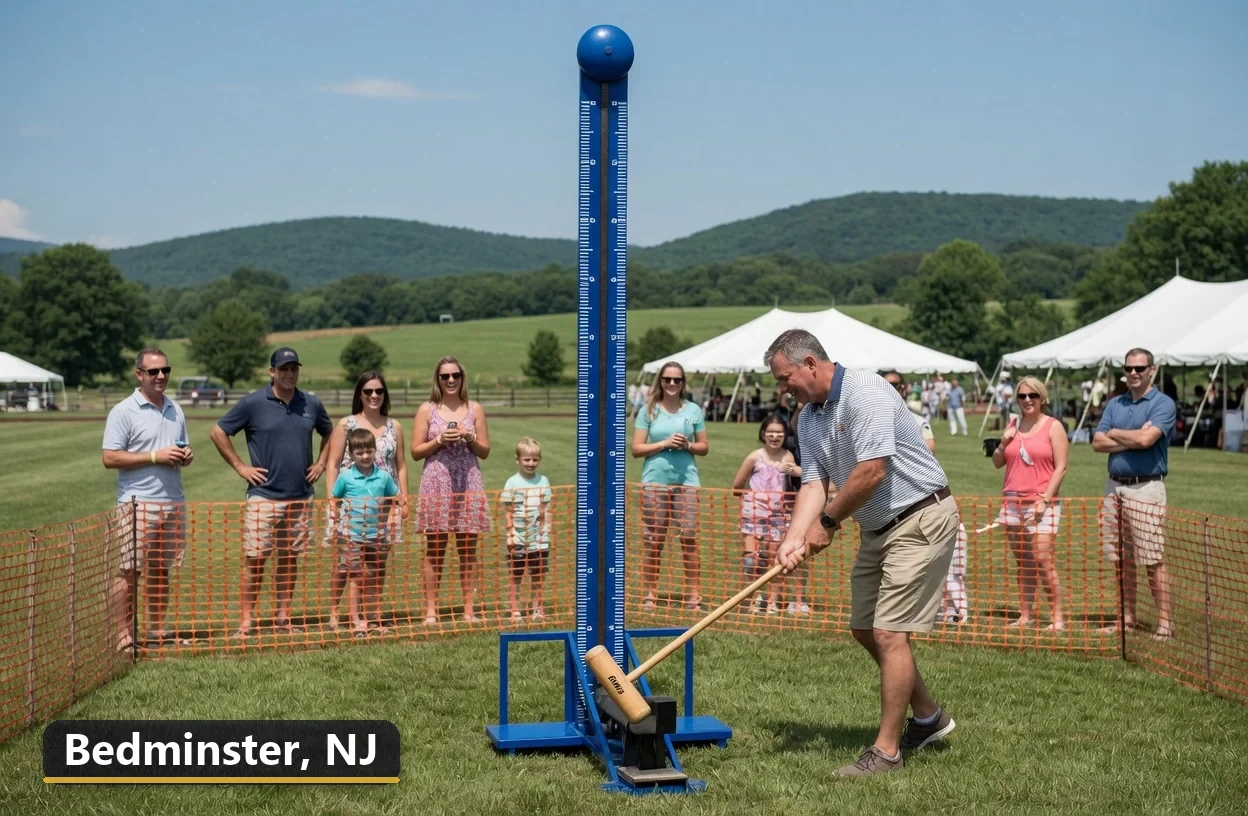 High striker carnival game rental in Bedminster, New Jersey for field days, parties and events