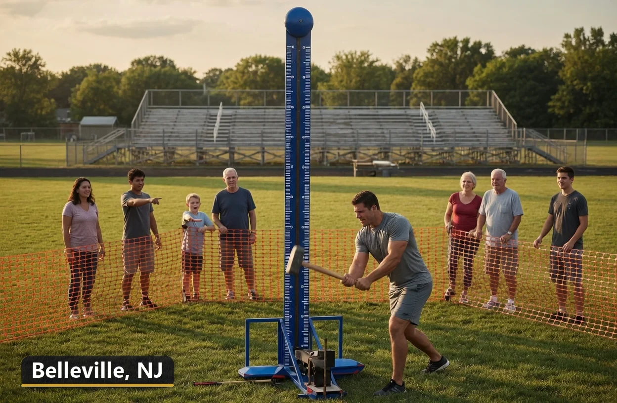 High striker carnival game rental in Belleville, New Jersey for field days, parties and events