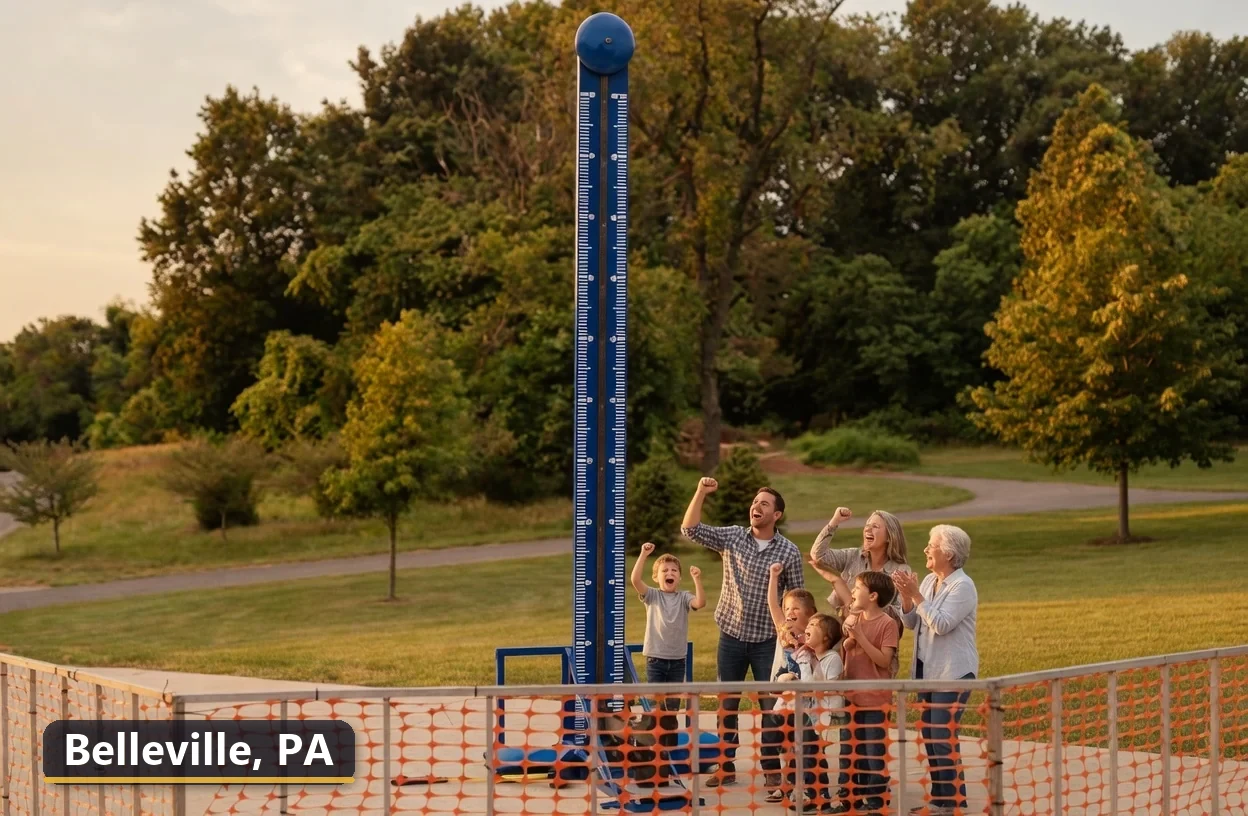 High striker carnival game rental in Belleville, Pennsylvania for field days, parties and events