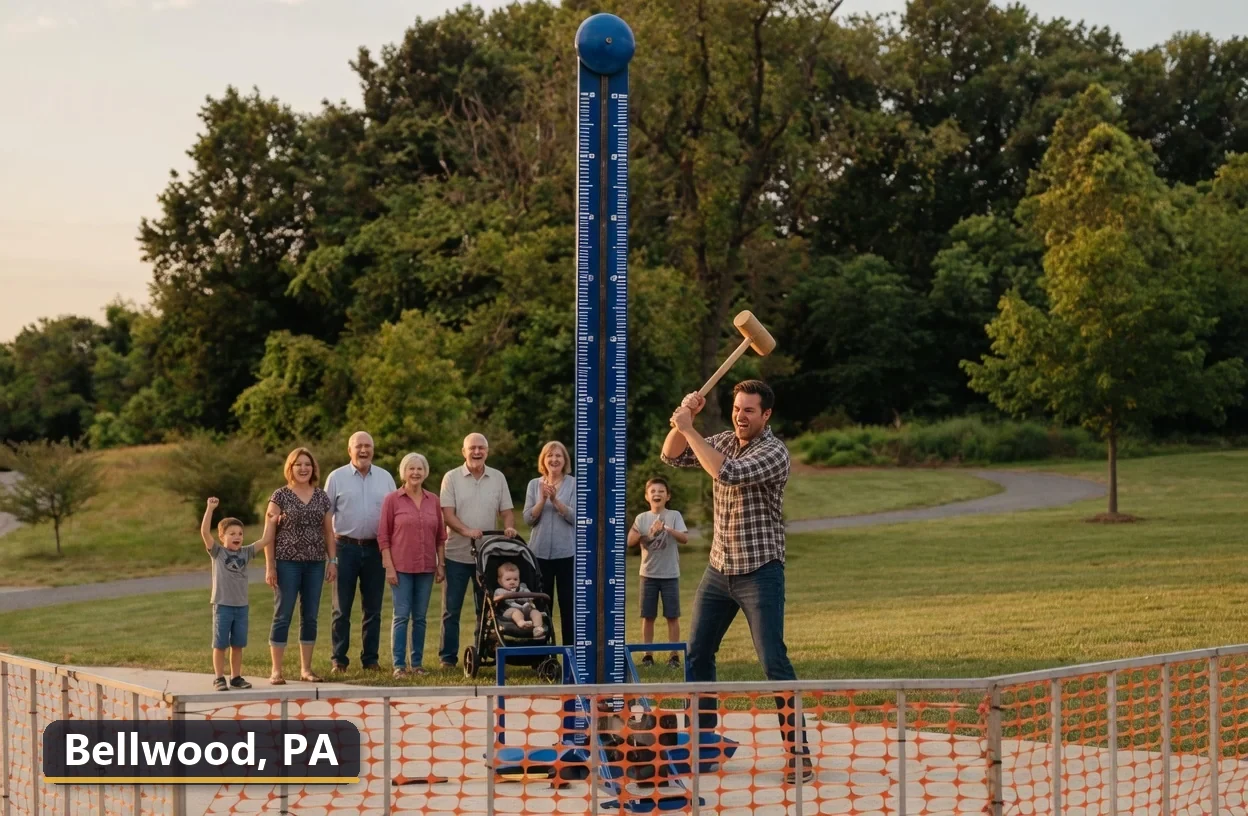High striker carnival game rental in Bellwood, Pennsylvania for field days, parties and events