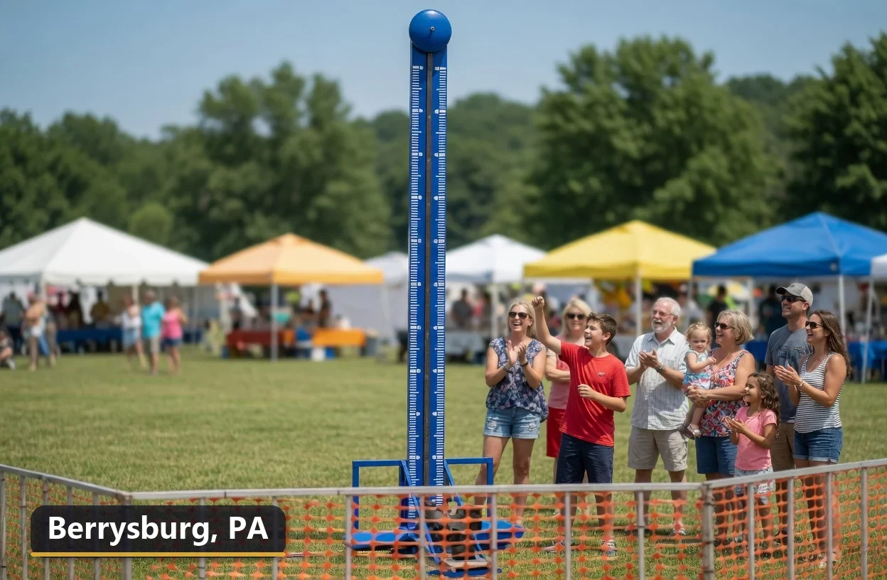 High striker carnival game rental in Berrysburg, Pennsylvania for field days, parties and events