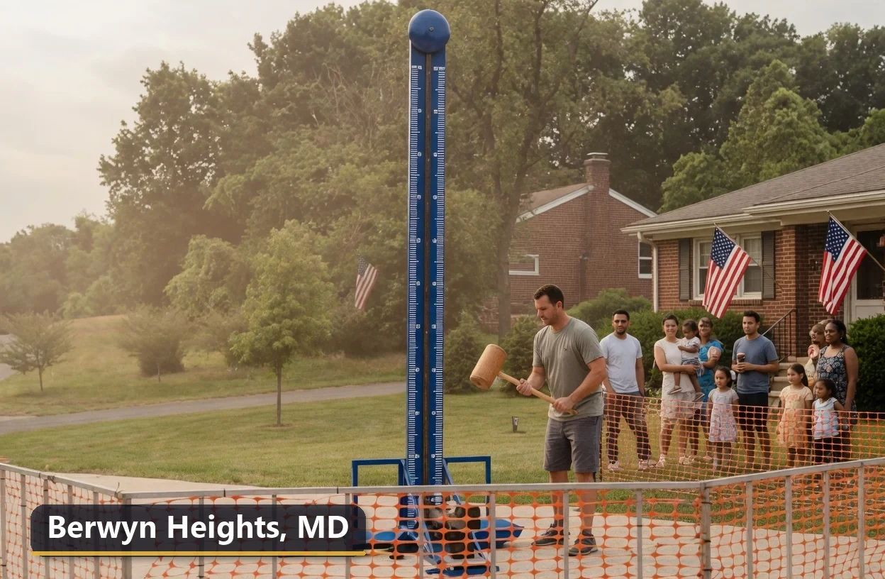 High striker carnival game rental in Berwyn Heights, Maryland for field days, parties and events