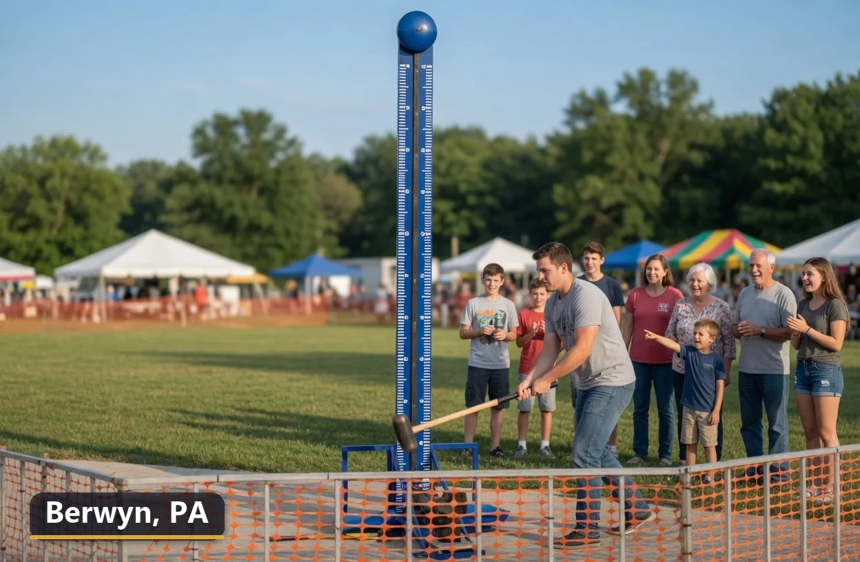 High striker carnival game rental in Berwyn, Pennsylvania for field days, parties and events