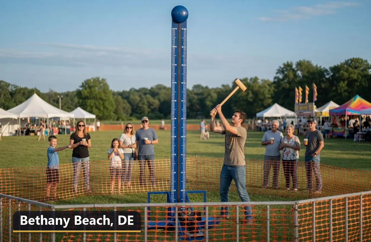 High striker carnival game rental in Bethany Beach, Delaware for field days, parties and events
