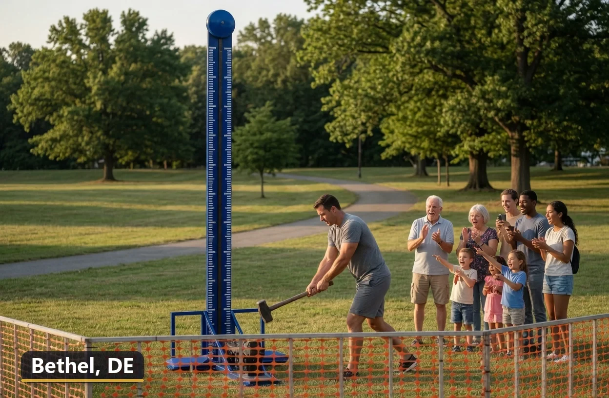 High striker carnival game rental in Bethel, Delaware for field days, parties and events