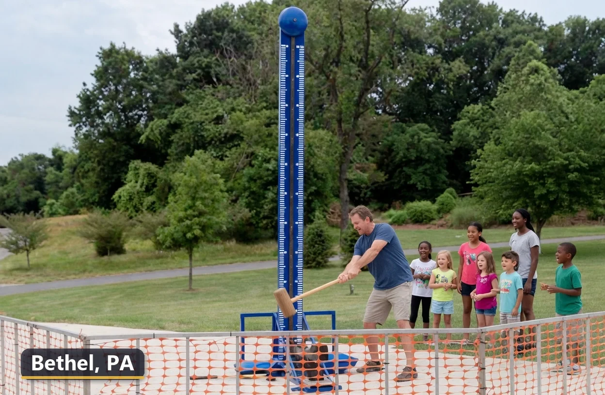 High striker carnival game rental in Bethel, Pennsylvania for field days, parties and events
