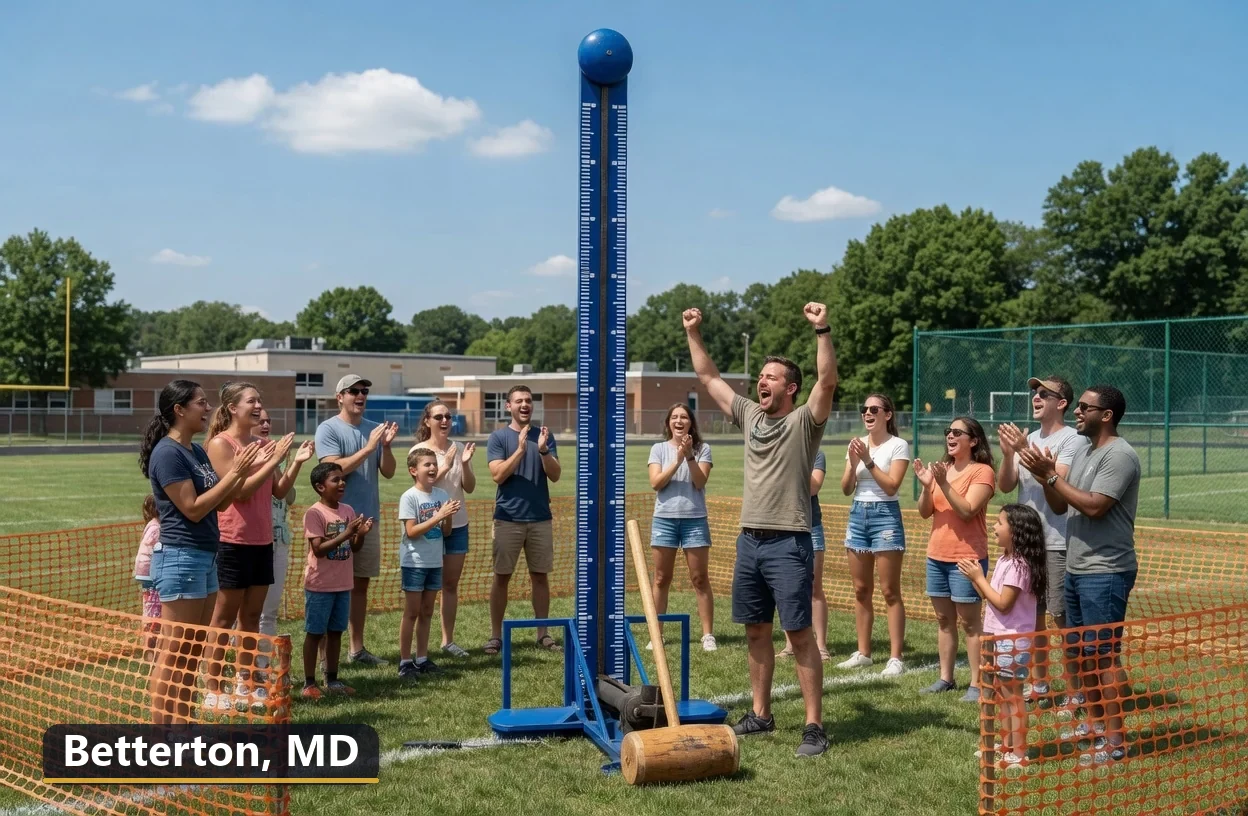 High striker carnival game rental in Betterton, Maryland for field days, parties and events
