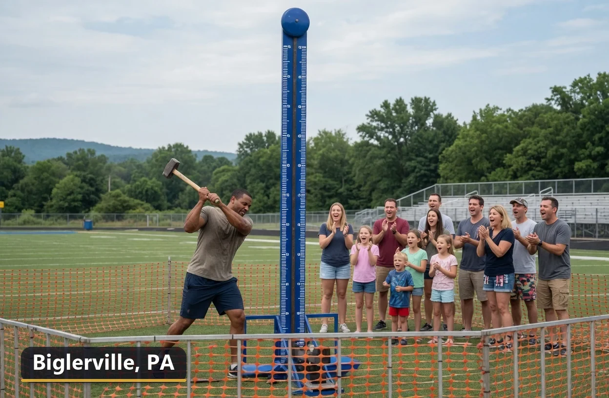High striker carnival game rental in Biglerville, Pennsylvania for field days, parties and events
