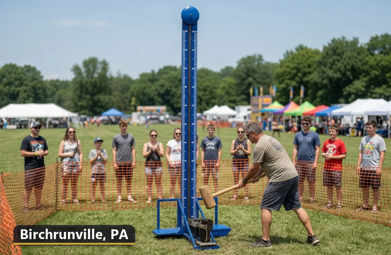 High striker carnival game rental in Birchrunville, Pennsylvania for field days, parties and events
