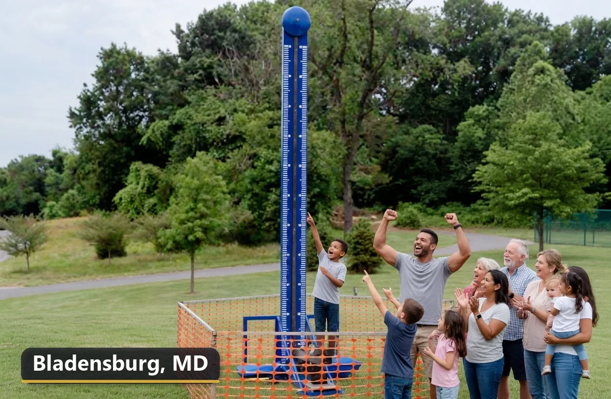 High striker carnival game rental in Bladensburg, Maryland for field days, parties and events
