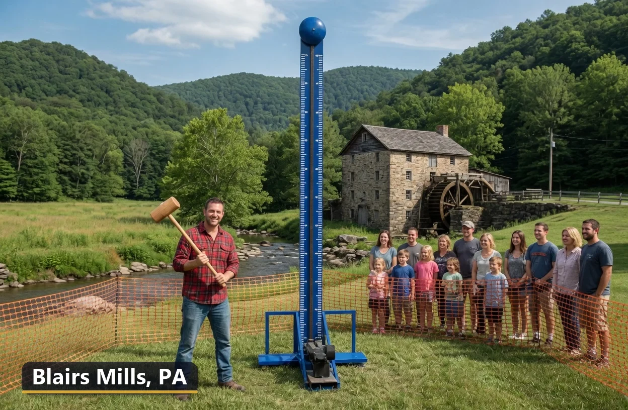 High striker carnival game rental in Blairs Mills, Pennsylvania for field days, parties and events
