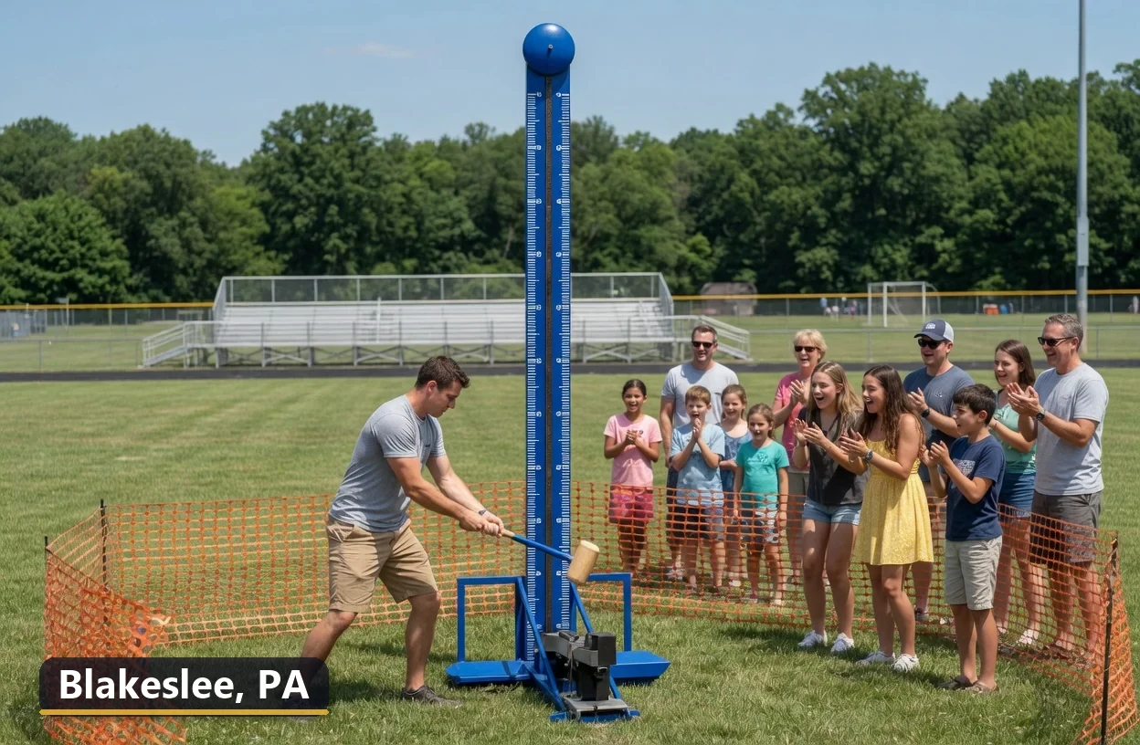 High striker carnival game rental in Blakeslee, Pennsylvania for field days, parties and events