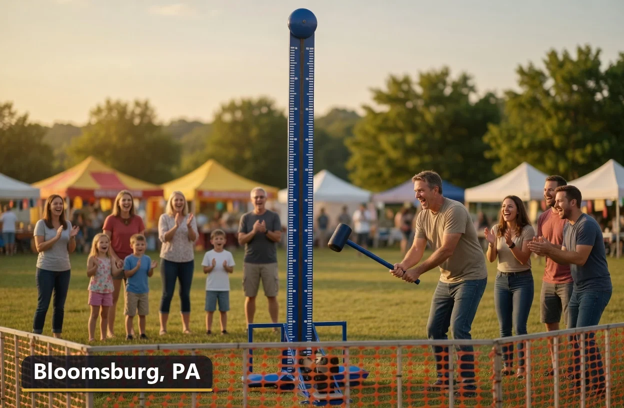 High striker carnival game rental in Bloomsburg, Pennsylvania for field days, parties and events