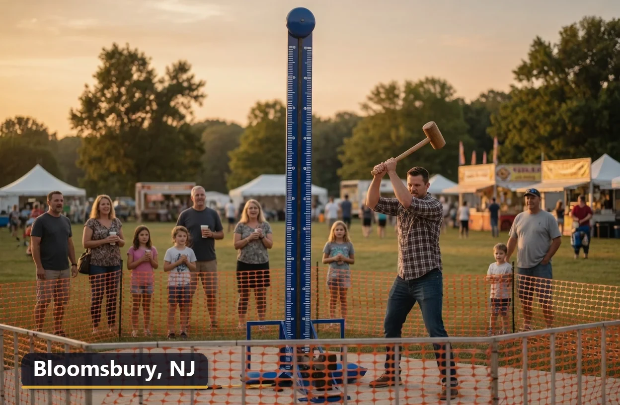 High striker carnival game rental in Bloomsbury, New Jersey for field days, parties and events