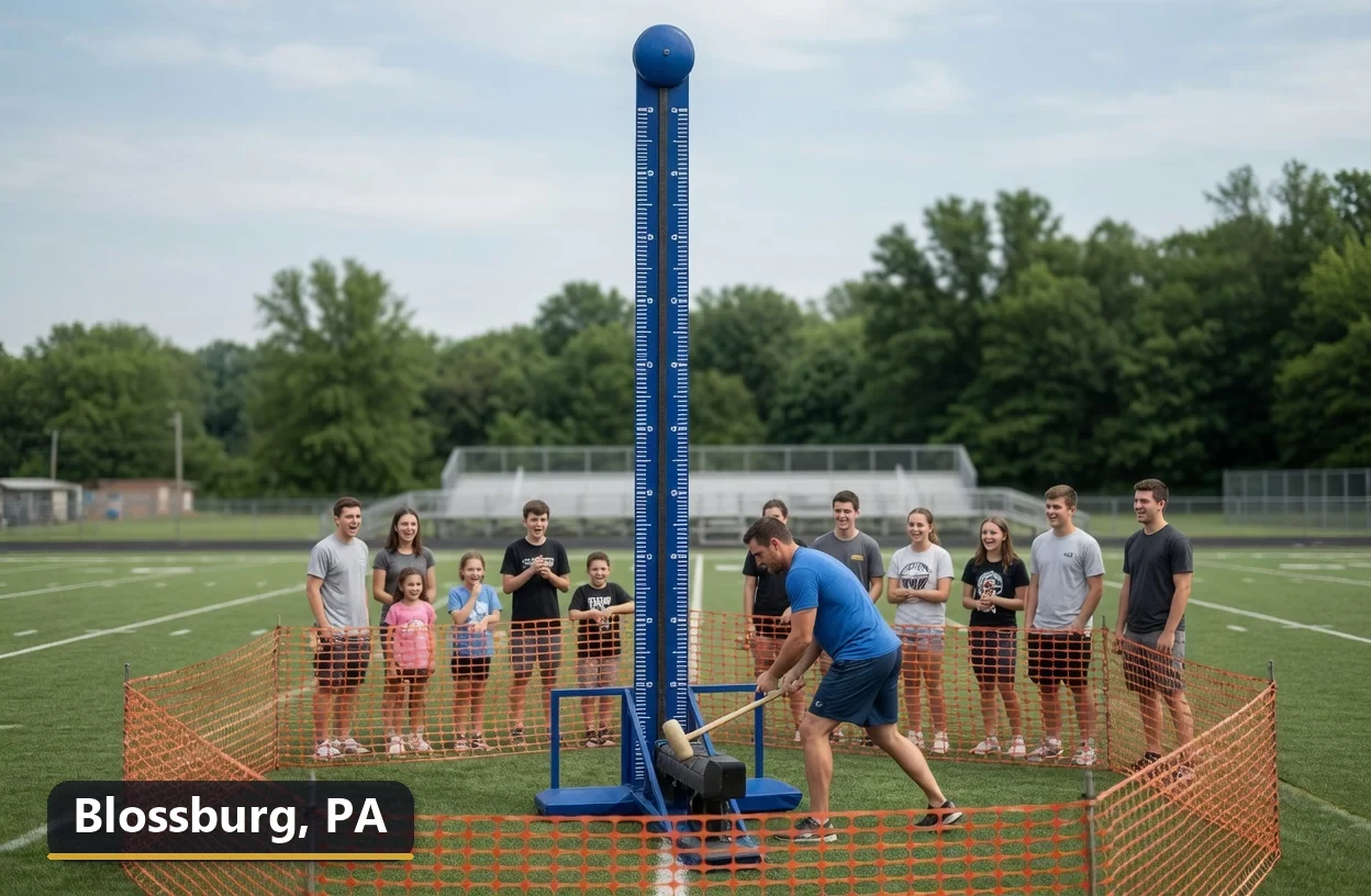 High striker carnival game rental in Blossburg, Pennsylvania for field days, parties and events