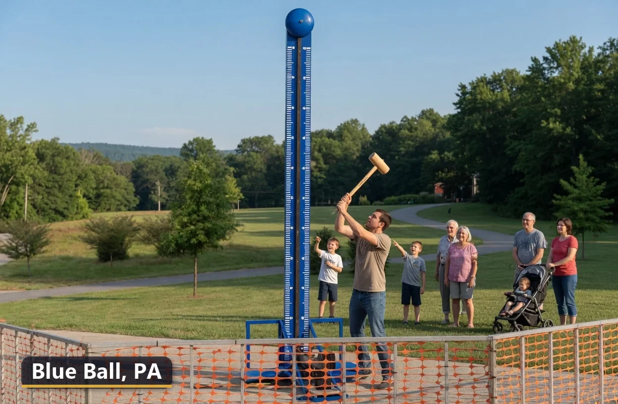 High striker carnival game rental in Blue Ball, Pennsylvania for field days, parties and events