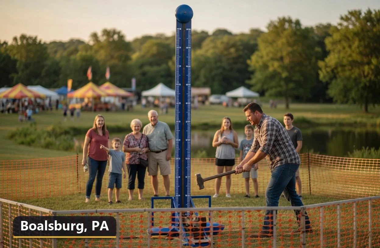High striker carnival game rental in Boalsburg, Pennsylvania for field days, parties and events