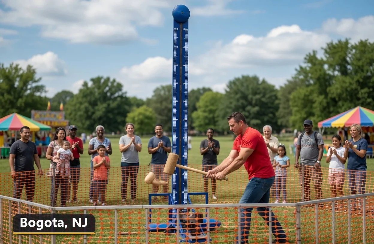 High striker carnival game rental in Bogota, New Jersey for field days, parties and events