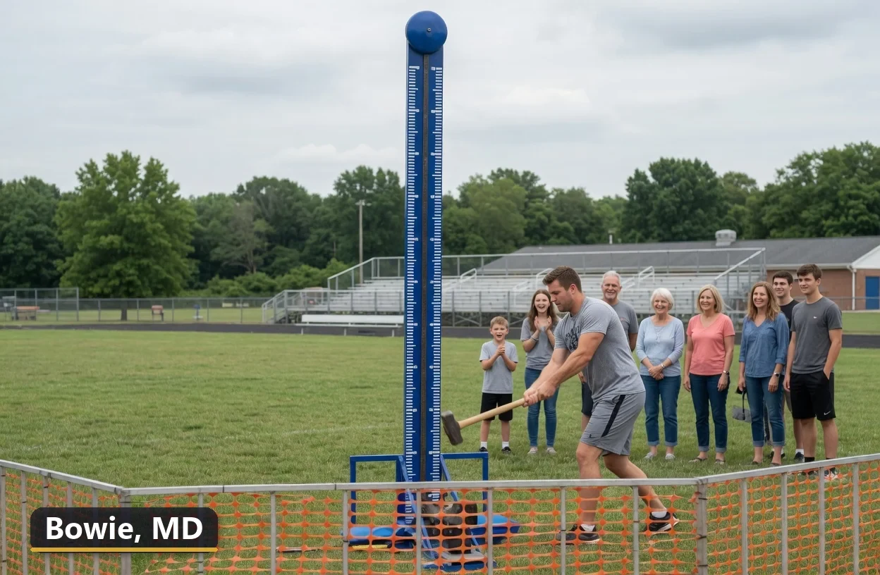 High striker carnival game rental in Bowie, Maryland for field days, parties and events
