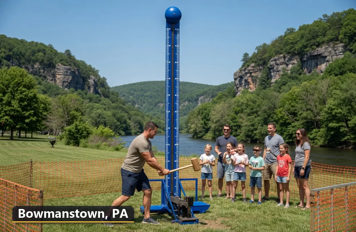 High striker carnival game rental in Bowmanstown, Pennsylvania for field days, parties and events