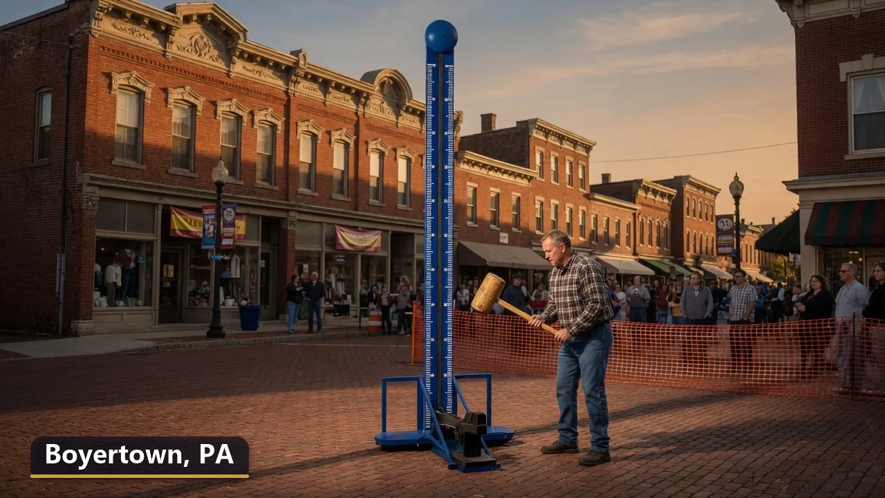 High striker carnival game rental in Boyertown, Pennsylvania for field days, parties and events