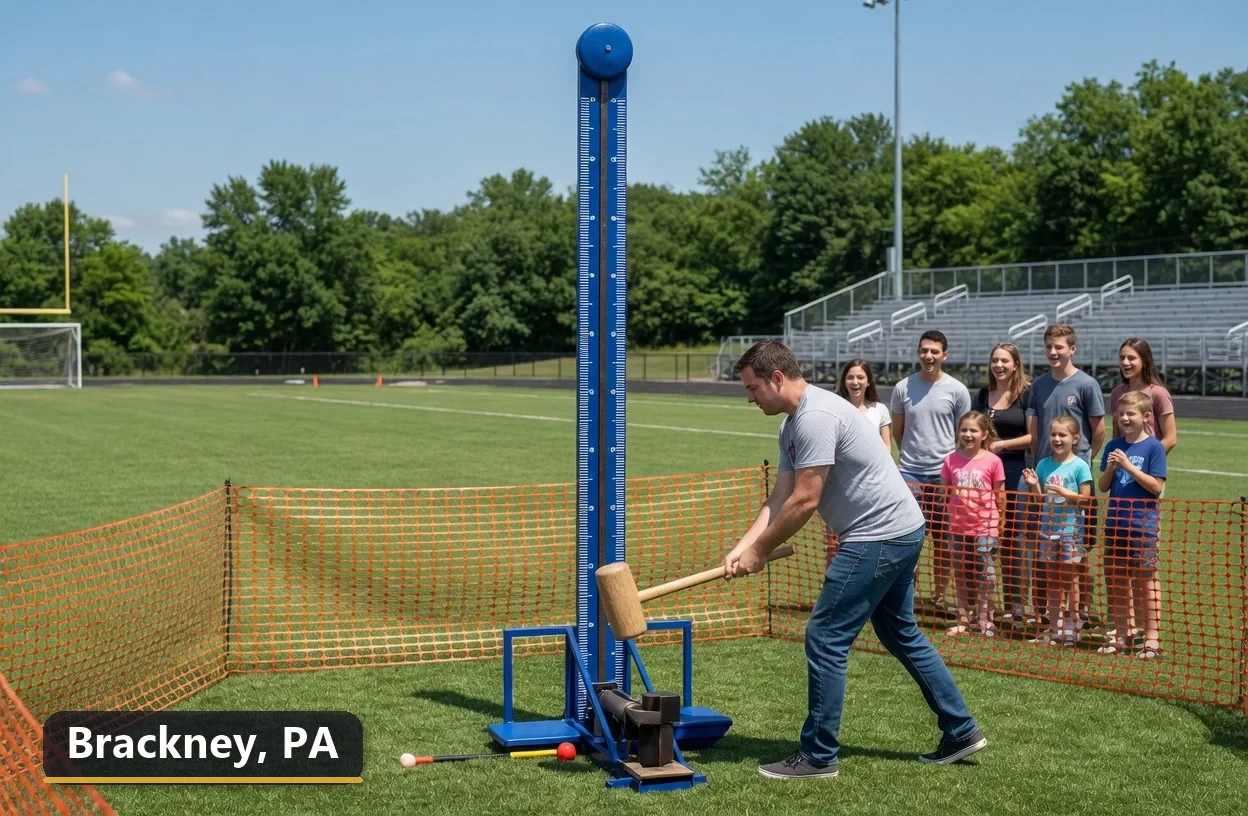 High striker carnival game rental in Brackney, Pennsylvania for field days, parties and events