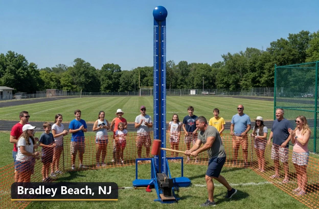 High striker carnival game rental in Bradley Beach, New Jersey for field days, parties and events
