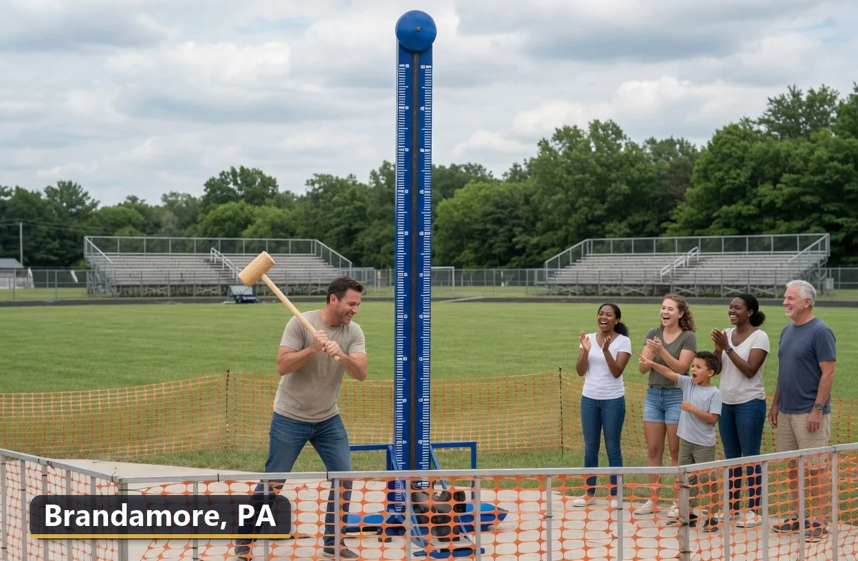 High striker carnival game rental in Brandamore, Pennsylvania for field days, parties and events