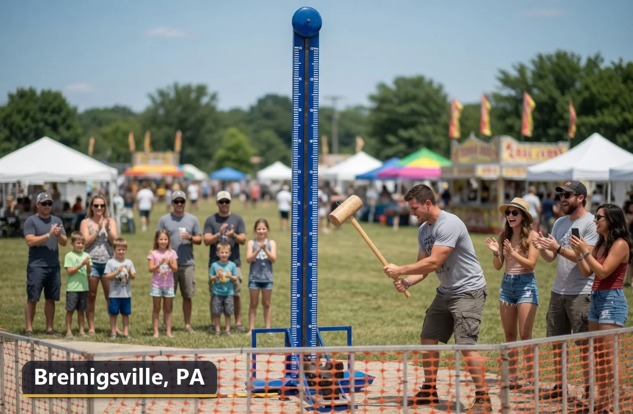 High striker carnival game rental in Breinigsville, Pennsylvania for field days, parties and events