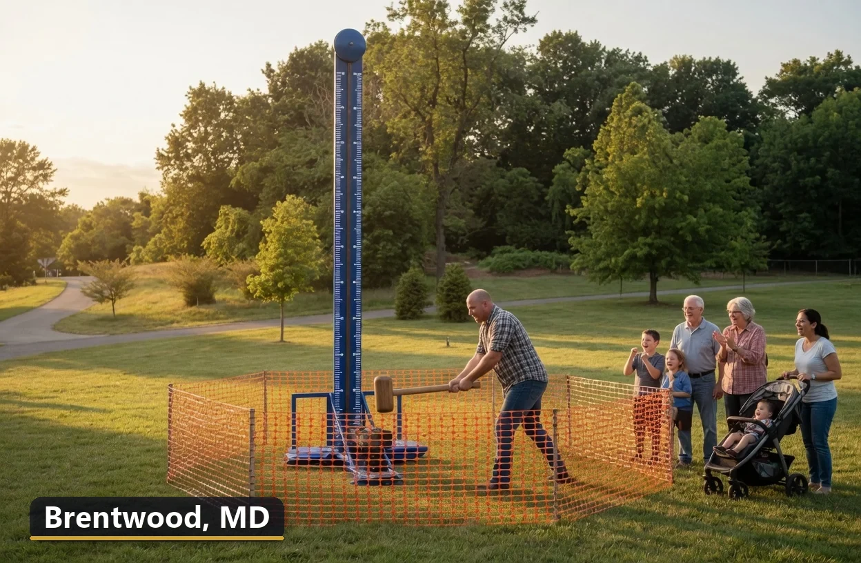 High striker carnival game rental in Brentwood, Maryland for field days, parties and events