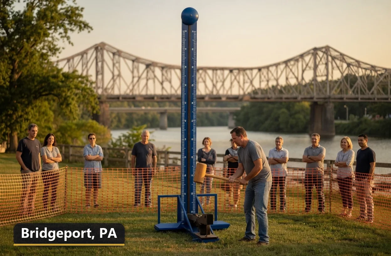 High striker carnival game rental in Bridgeport, Pennsylvania for field days, parties and events