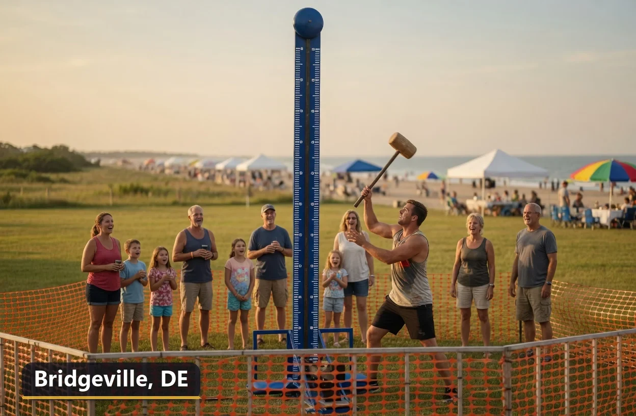 High striker carnival game rental in Bridgeville, Delaware for field days, parties and events