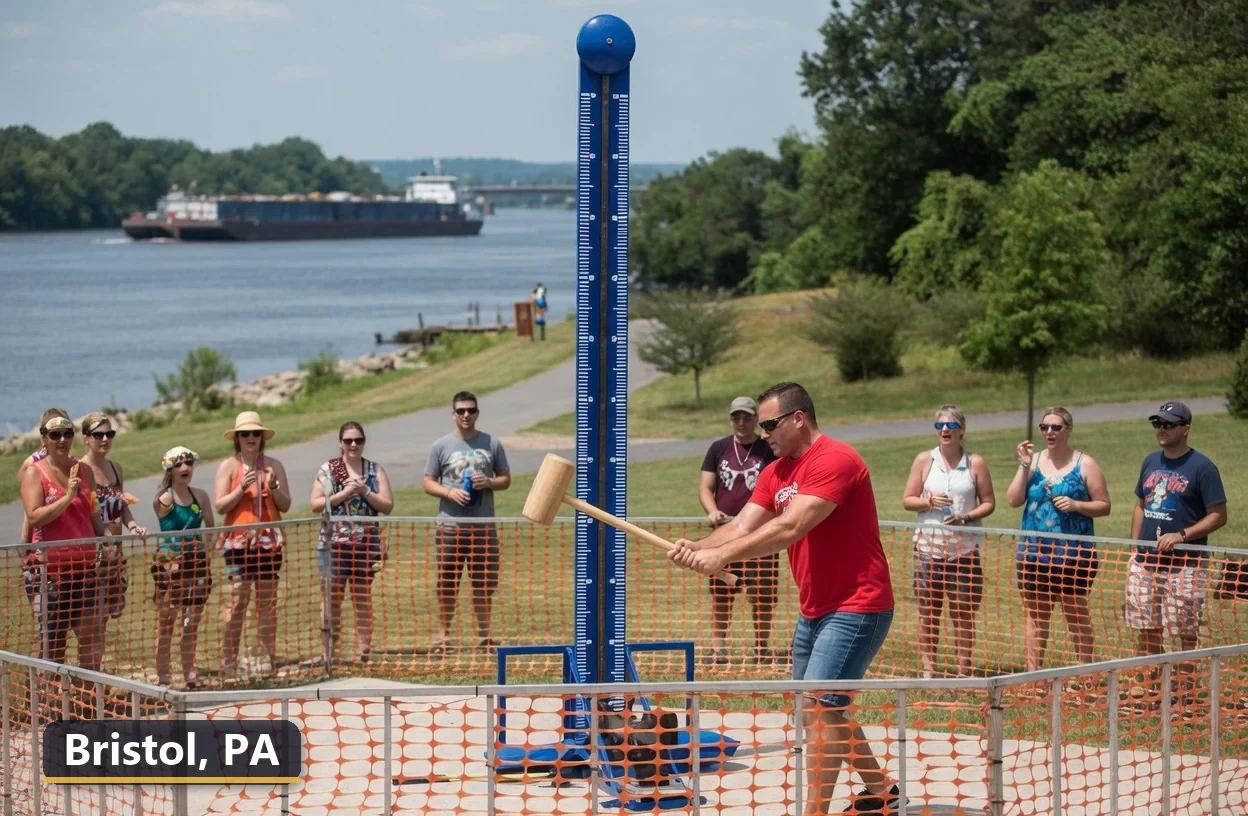 High striker carnival game rental in Bristol, Pennsylvania for field days, parties and events