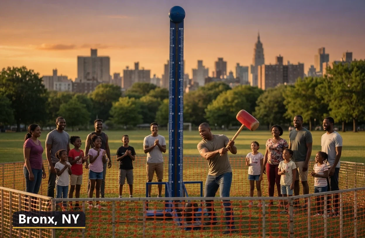 High striker carnival game rental in Bronx, New York for field days, parties and events