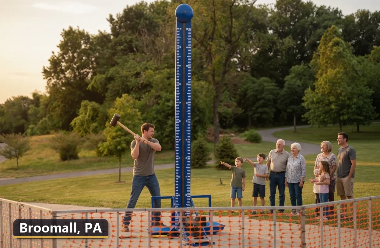 High striker carnival game rental in Broomall, Pennsylvania for field days, parties and events