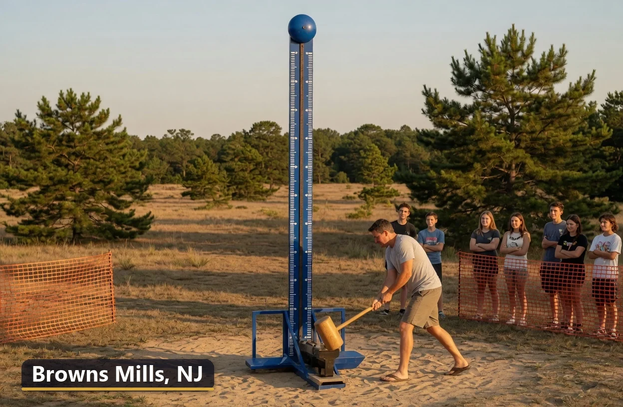 High striker carnival game rental in Browns Mills, New Jersey for field days, parties and events